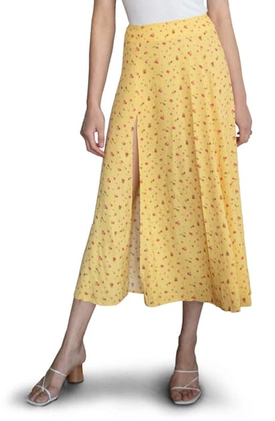 Shop Reformation Zoe Side Slit Midi Skirt In Gwen