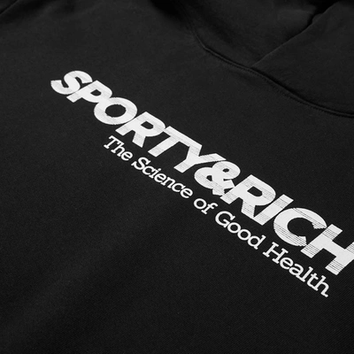 Shop Sporty And Rich Sporty & Rich Science Of Good Health Hoody In Black