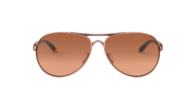 Shop Oakley Woman Sunglasses Oo4079 Feedback In Vr50 Brown Gradient