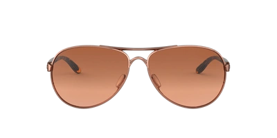 Shop Oakley Woman Sunglass Oo4079 Feedback In Vr50 Brown Gradient