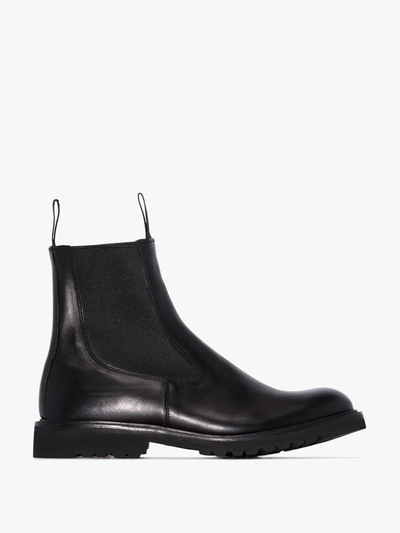 Shop Tricker's Stephen Leather Ankle Boots In Black