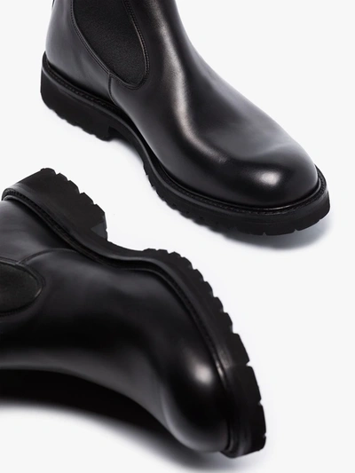 Shop Tricker's Stephen Leather Ankle Boots In Black