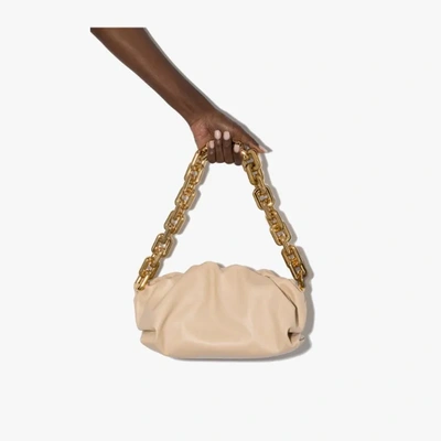 Shop Bottega Veneta Neutral The Chain Pouch Leather Shoulder Bag In Neutrals