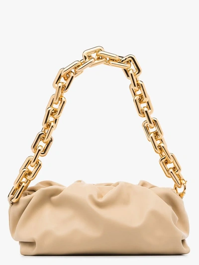 Shop Bottega Veneta Neutral The Chain Pouch Leather Shoulder Bag In Neutrals