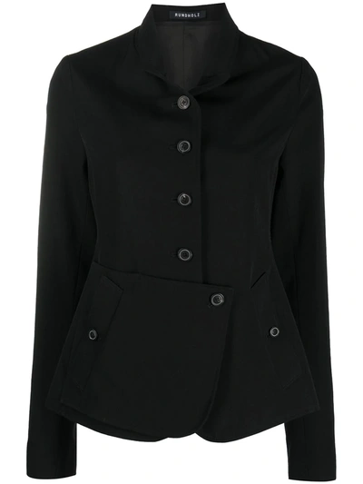 Shop Rundholz Panelled Wool Jacket In Black