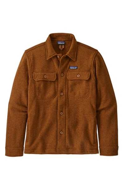 Shop Patagonia Better Sweater Fleece Shirt Jacket In Wobr