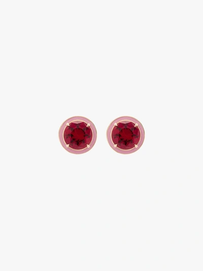 Shop Alison Lou 14k Yellow Gold Cocktail Ruby Earrings