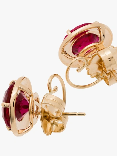 Shop Alison Lou 14k Yellow Gold Cocktail Ruby Earrings