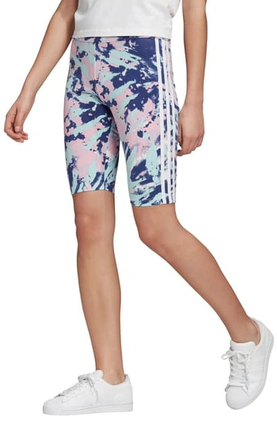 Shop Adidas Originals Adicolor Bike Shorts In Multicolor/white/blue/pink