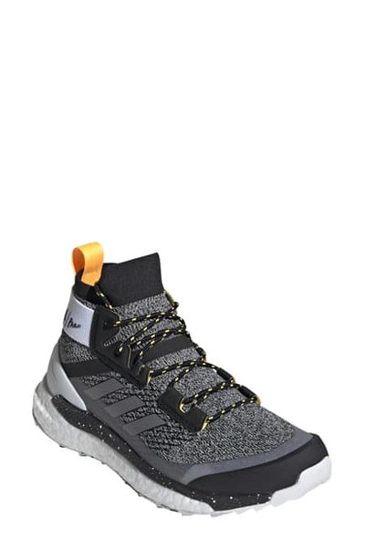 Shop Adidas Originals Terrex Free Parley Trail Hiking Boot In Black/ White/ Real Gold