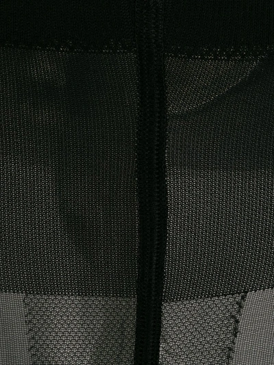 Wolford X Amina Muaddi High-waist Thong Tights In Black
