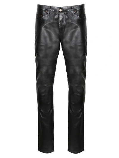 Shop Saint Laurent Skinny Medium Waist Jeans In Black