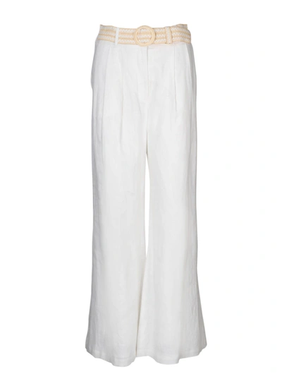 Shop Zimmermann Amelie Slouch Pants In White