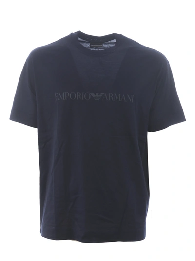 Shop Emporio Armani T-shirt In Navy
