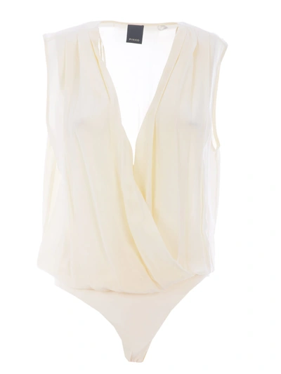 Shop Pinko Bodysuit In Bianco