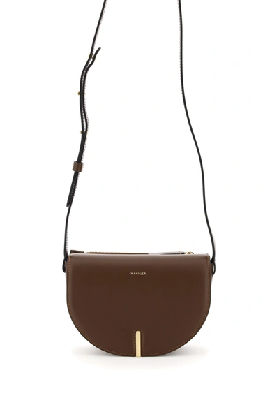 Shop Wandler Leather Shoulder Bag In Cacao (brown)