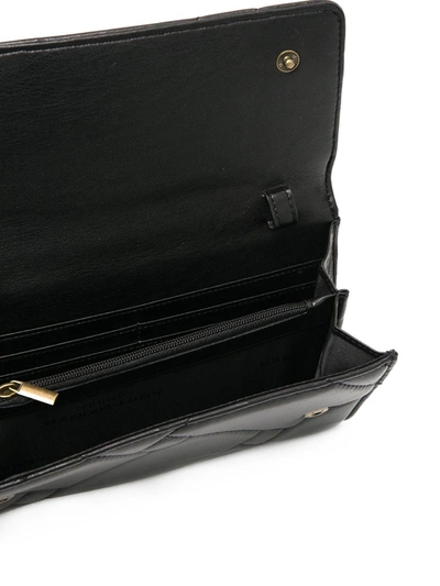 Shop Kurt Geiger Kensington Quilted Crossbody Wallet Bag In Black