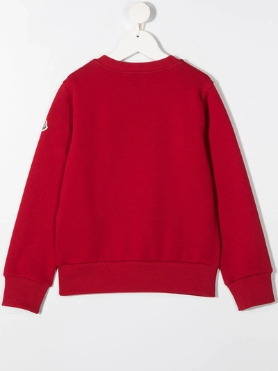 Shop Moncler Patch-detail Sweatshirt In Red