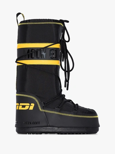 Shop Fendi X Moon Boot Schneestiefel In Black