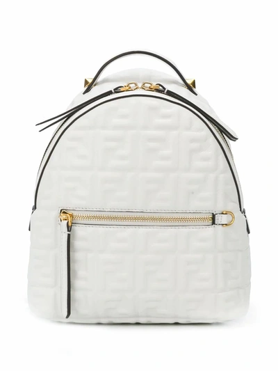 Shop Fendi Women's White Leather Backpack