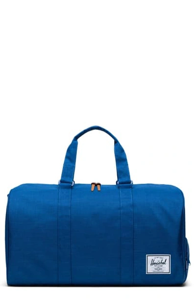 Shop Herschel Supply Co Novel Duffle Bag In Monaco Blue Crosshatch