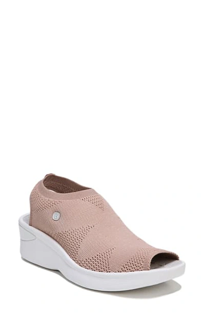 Shop Bzees Secret Peep Toe Knit Sneaker In Pink Fabric
