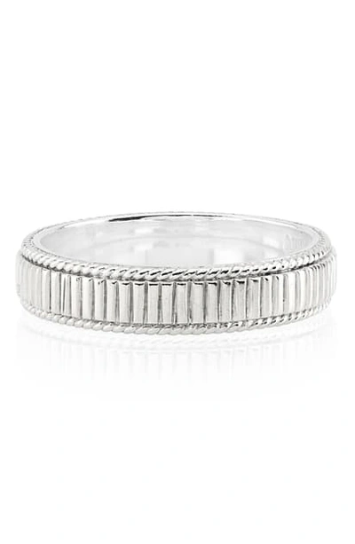 Shop Anna Beck Linear Stacking Ring In Silver