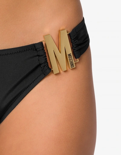 Shop Moschino Sea Briefs With M Logo In Black