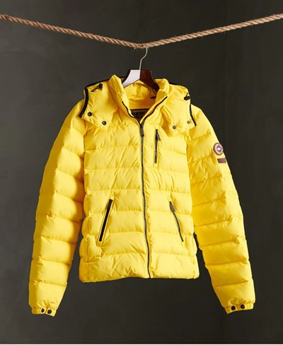Shop Superdry Microfibre Jacket In Yellow