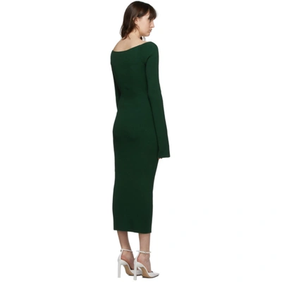 Shop Khaite Green Beth Dress In 416 Deep Gr