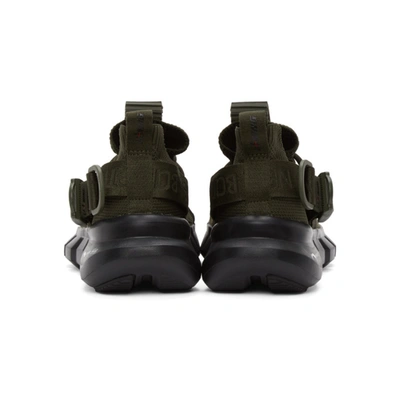 Shop Neil Barrett Khaki Li Ning Edition Essense 2.3 Sneakers In 444 Mi/blk