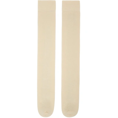 Shop Gucci Off-white Fake Not Socks In 9275 Ivory/