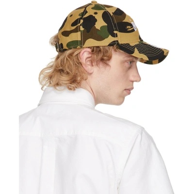 Shop Bape Yellow Camo 1st Sta New Era Cap