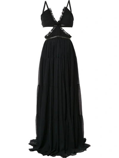 Shop Alexis Biharie Silk Dress In Black