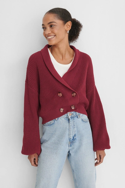 Shop Na-kd Reborn Front Button Sweater - Red