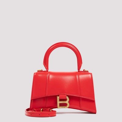 Shop Balenciaga Hourglass Xs Top Handle Bag In Red