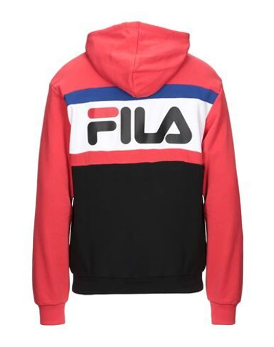 Shop Fila Man Sweatshirt Red Size Xl Cotton, Polyester
