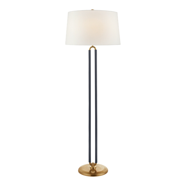 Ralph Lauren Cody Large Floor Lamp In Natural Brass Navy Modesens