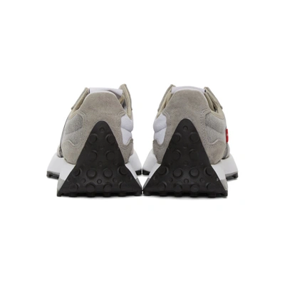 Shop Levi's Levis Grey And White New Balance Edition 327 Sneakers In Grey/white