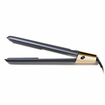 Shop T3 Singlepass Luxe 1 Inch Professional Straightening And Styling Iron - Midnight Blue/gold (worth $180.