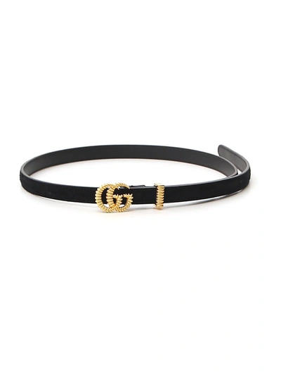 Shop Gucci Torchon Double G Belt In Black