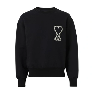 Shop Ami Alexandre Mattiussi Ami De Coeur Sweatshirt In Noir