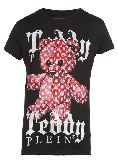 Shop Philipp Plein T-shirt Teddy Monogram In Black