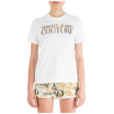 Shop Versace Jeans Couture Flower T-shirt In Bianco
