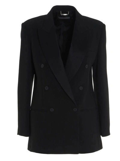 Shop Alberta Ferretti Double-breasted Jacket In Black