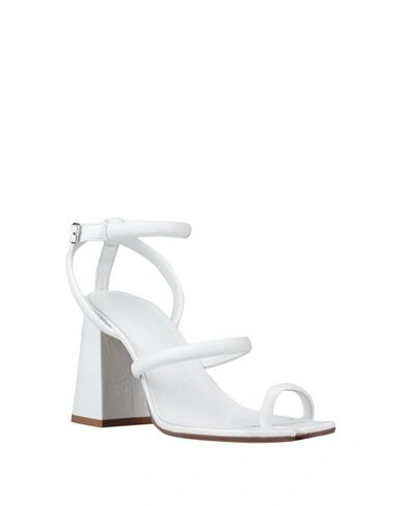 Shop Maison Margiela Toe Strap Sandals In White