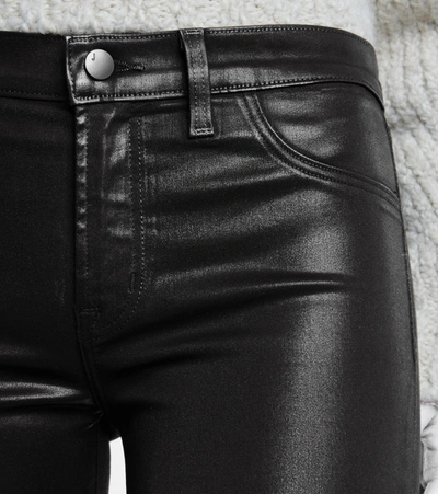 Shop J Brand 835 Cropped Mid-rise Skinny Jeans In Black