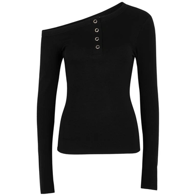 Shop The Line By K Harley Black Stretch-jersey Top