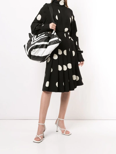 Shop Proenza Schouler Polka-dot Pleated Skirt In Black