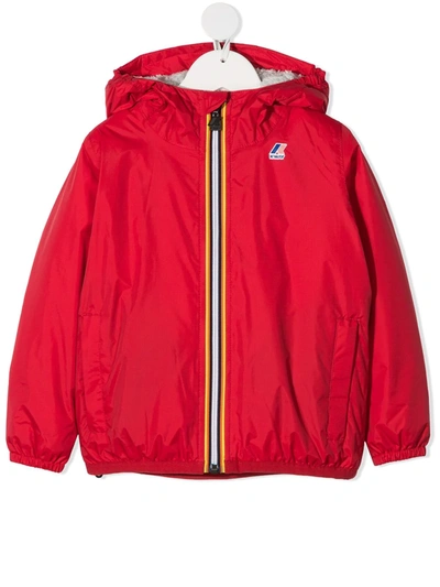 Shop K-way Zip-up Lightweight Jacket In Red